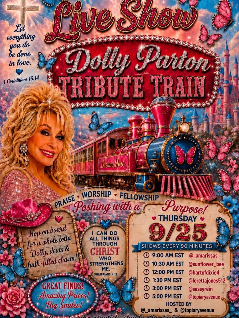 Dolly Parton Tribute Train Live Show 9/25 at 10:30am ET